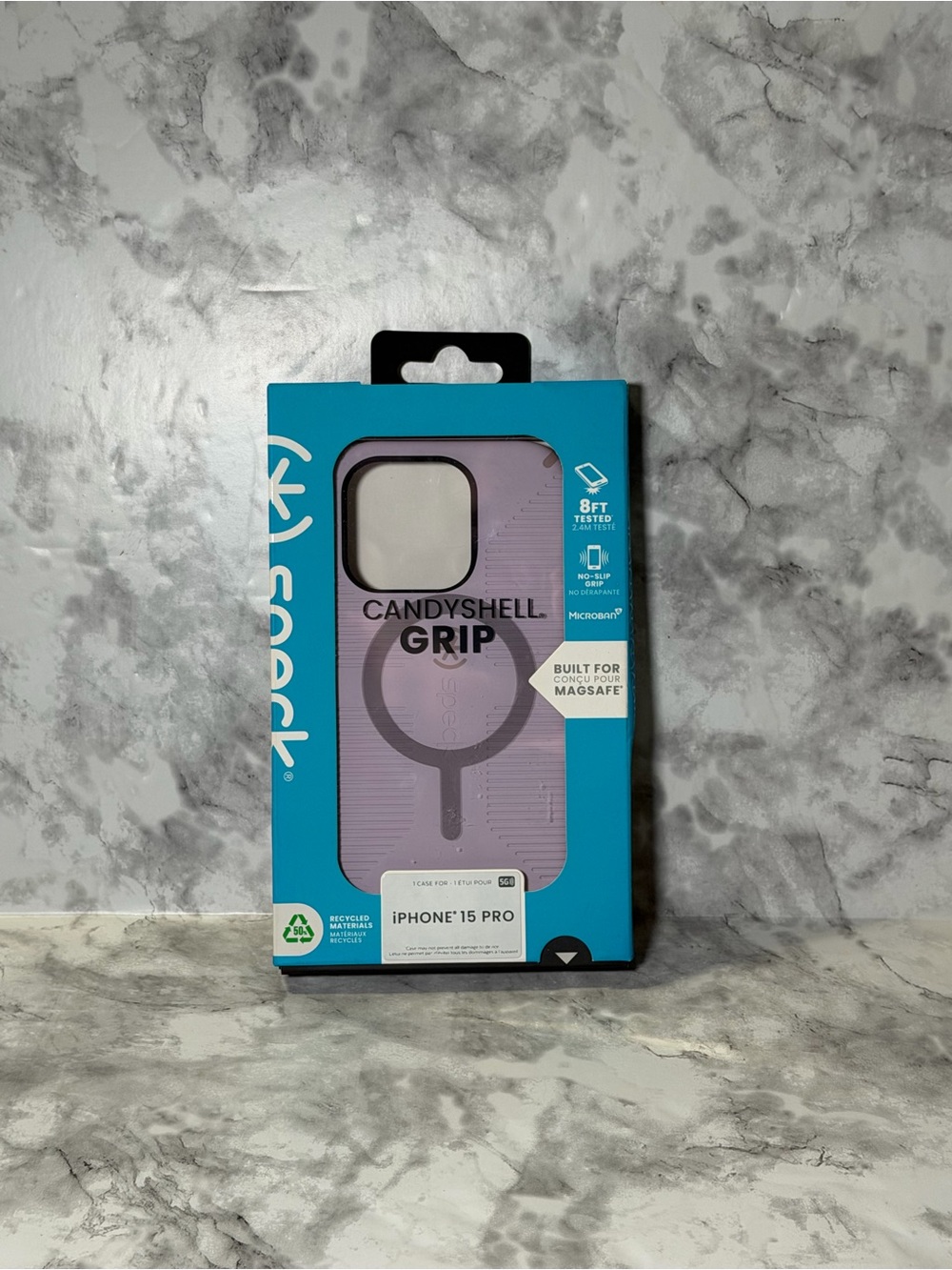 speck CandyShell Grip Case for iPhone 15 Pro - Lavender